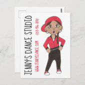 Custom Hip Hop Dance Studio School Erwägung Postkarte (Vorne/Hinten)