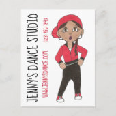 Custom Hip Hop Dance Studio School Erwägung Postkarte (Vorderseite)
