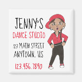 Custom Hip Hop Dance Studio School Hiphop Dancer Magnet (Vorne)