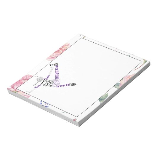 Custom Hip Hop Torie | Rose Wasserfarben Notizblock (Rotiert)