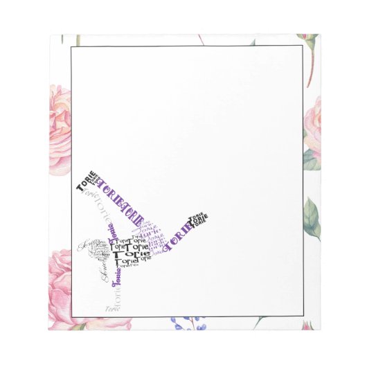 Custom Hip Hop Torie | Rose Wasserfarben Notizblock (Vorderseite)