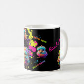 Custom Hippie Chick Paint Spritzer Groovy Kaffeetasse (VorderseiteRechts)