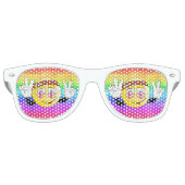 Custom Hippie Emoji Party Sonnenbrille (Vorderseite)