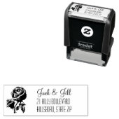 Custom Hochzeit | Elegante Rücksendeadresse der Ro Permastempel (Beispiel)