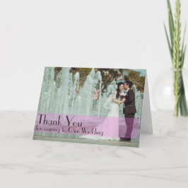 Custom Hochzeit Foto danke Ihnen Karte pink