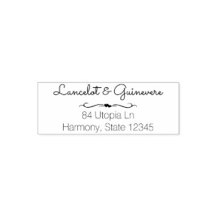 Custom Hochzeit Herz-Rücksendeadresse Permastempel