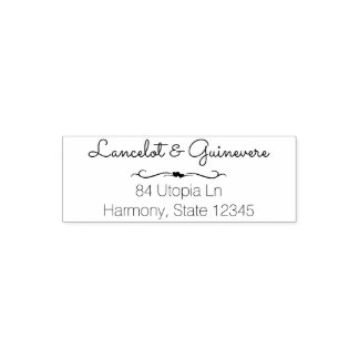 Custom Hochzeit | Herz-Rücksendeadresse Permastempel