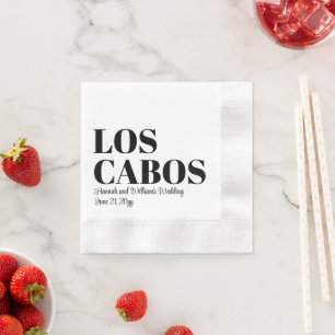Custom Hochzeit in Urlaubsort Empfang Los Cabos Serviette