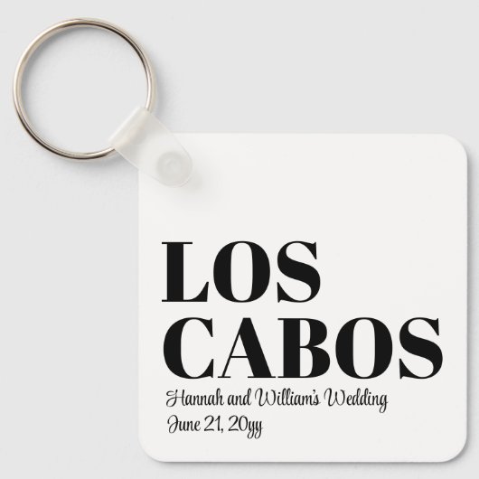 Custom Hochzeit in Urlaubsort Willkommen in Los Ca Schlüsselanhänger (Vorderseite)