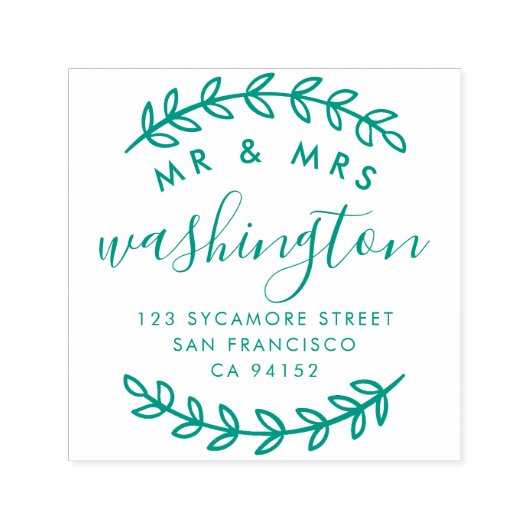 Custom Hochzeit | RÜCKSENDEADRESSE Permastempel (Design)