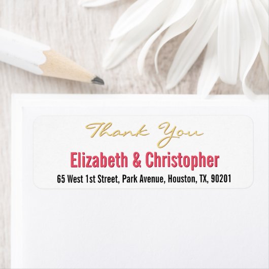Custom Hochzeit Vielen Dank Rücksendeadresse Etike (Insitu)