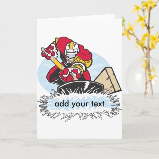 Custom Hockey Player Karte (Gelbe Blume)