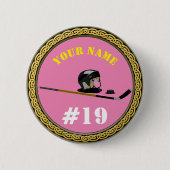 Custom Hockey Player - Name & Nummer hinzufügen -  Button (Vorderseite)