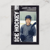 Custom Hockey Trading Card, Silver Power Player Telefonnummerkarte (Vorderseite)