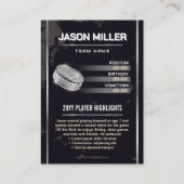 Custom Hockey Trading Card, Silver Power Player Telefonnummerkarte (Rückseite)