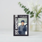 Custom Hockey Trading Card, Silver Power Player Telefonnummerkarte (Stehend Vorderseite)