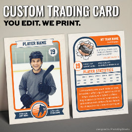 Custom Hockey Trading Card, Vintag Player Card Telefonnummerkarte