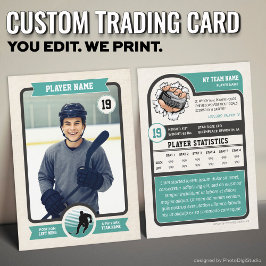 Custom Hockey Trading Card, Vintag Player Card Telefonnummerkarte