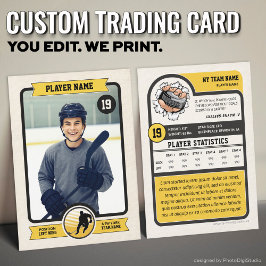 Custom Hockey Trading Card, Vintag Player Card Telefonnummerkarte