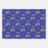 Custom Hockey Wrapping Paper Flat Sheet Set of 3 Geschenkpapier Set (Vorderseite)