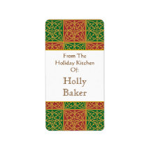 Custom Holday Baking Red Green Lilie Labelb