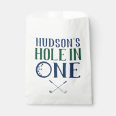 Custom Hole in One First Birthday Gefälligkeitstas Geschenktütchen (Vorderseite)