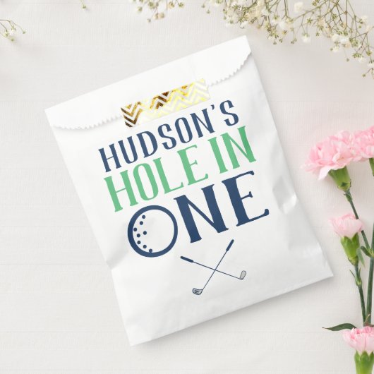 Custom Hole in One First Birthday Gefälligkeitstas Geschenktütchen (Versiegelt)