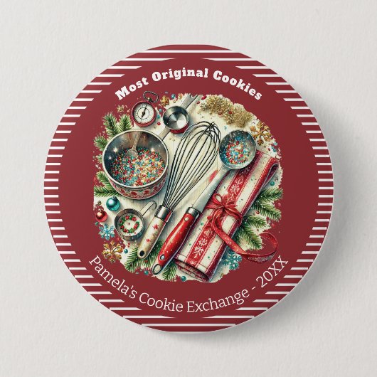 Custom Holiday Baking Award Button (Vorderseite)