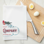 Custom Holiday Baking Kitchenfamilie Monogram Geschirrtuch (Viertel Falte)