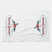 Custom Holiday Baking Kitchenfamilie Monogram Geschirrtuch (Horizontal)