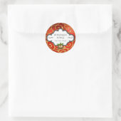 Custom Holiday Baking Red Gold Glitzer Holly Bells Runder Aufkleber (Tasche)