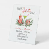 Custom Holiday Bar Menu - Spirituosen hell machen Sockelschild (Vorderseite)