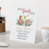 Custom Holiday Bar Menu - Spirituosen hell machen Sockelschild (In SItu)