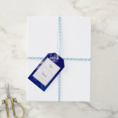 Custom Holiday Blue White Pine Muster Tag Geschenkanhänger (Mit Garn)