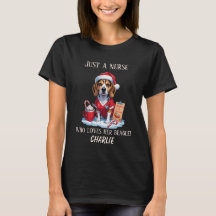 Custom Holiday Christmas Nurse Beagle Funny