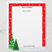 Custom Holiday / Christmas Trees Letter Stationary (Vorne/Hinten)