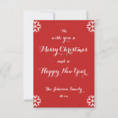 Custom Holiday Frohe Weihnachts-Happy New Year Car Einladung (Vorderseite)