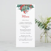 Custom Holiday Greenery Watercolor Menükarte (Stehend Vorderseite)