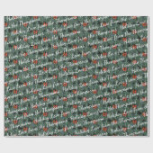 Custom Holiday Greetings on Holries Muster Geschenkpapier (Flach)