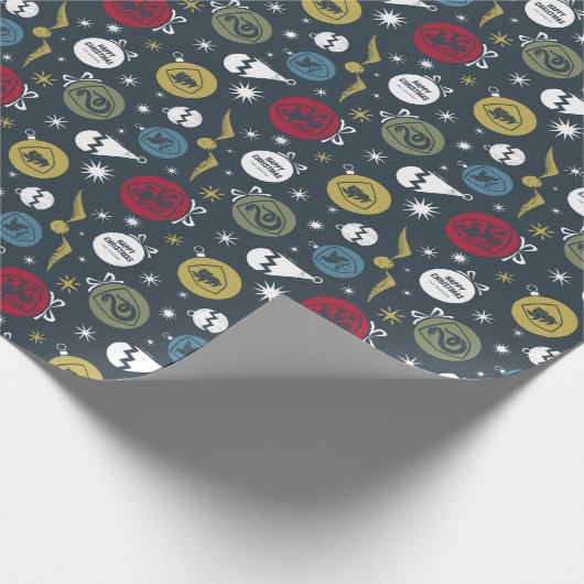 Custom Holiday HOGWARTS™ House Bauble Muster Geschenkpapier (Ecke)