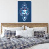 Custom Holiday Kawaii Bear Ornamental Mandala Wall Leinwanddruck (Insitu (Schlafzimmer))