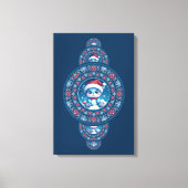Custom Holiday Kawaii Bear Ornamental Mandala Wall Leinwanddruck (Vorderseite)
