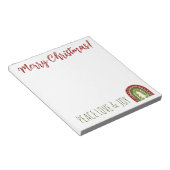 Custom Holiday Notebook mit boho Weihnachtsbaum Notizblock (angewinkelt)