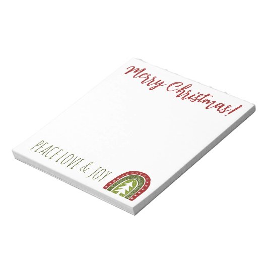 Custom Holiday Notebook mit boho Weihnachtsbaum Notizblock (Rotiert)