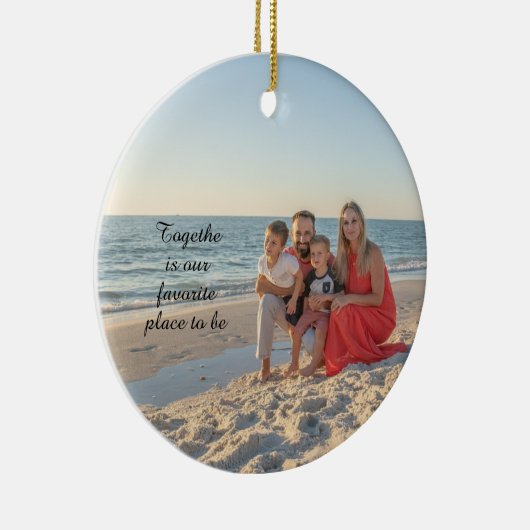 Custom Holiday Ornament – Family Photo Keepsake wi (Rechts)