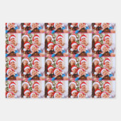 Custom Holiday Photo Collage Geschenkpapier Set (Vorderseite 2)