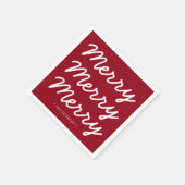 Custom Holiday Red Frohe Weihnachten Serviette (Ecke)