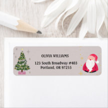 Custom Holiday Santa Address Label