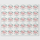 Custom Holiday Santa Deer Snowman Frohe Weihnachte Geschenkpapier (Flach)