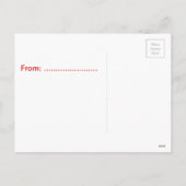 Custom Holiday schwingende Weihnachtsmann Feiertagspostkarte (Rückseite)